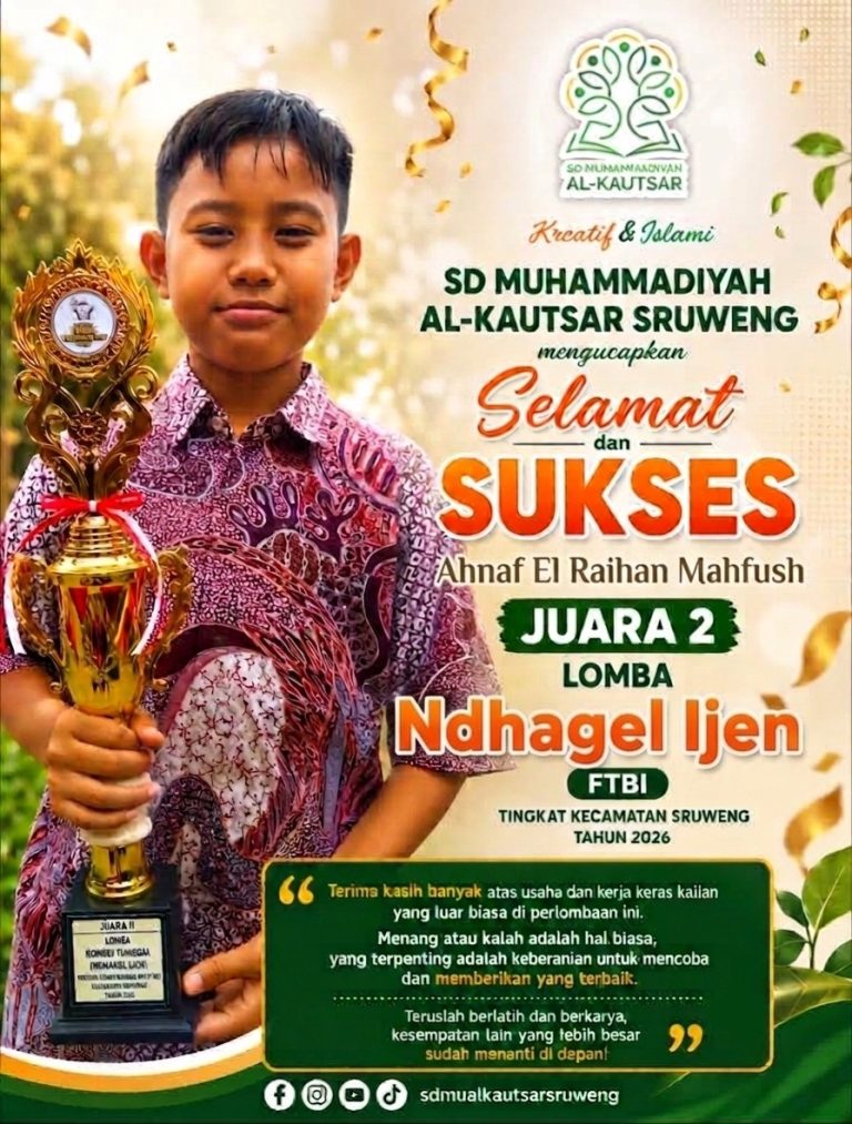 Ahnaf Membawa Piala FTBI